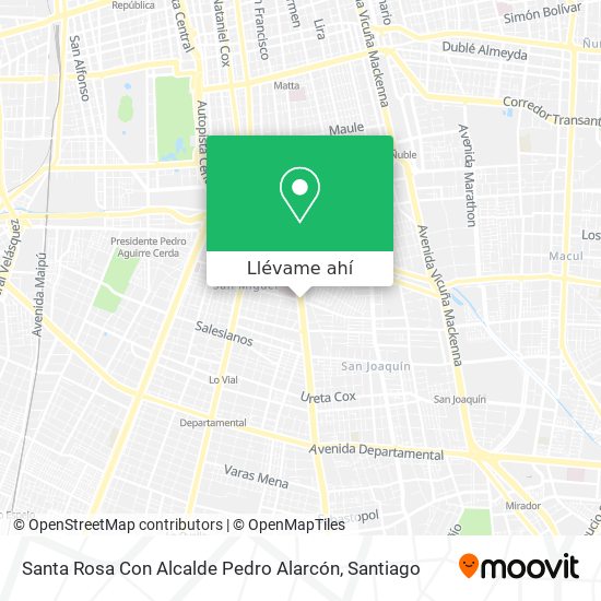 Mapa de Santa Rosa Con Alcalde Pedro Alarcón