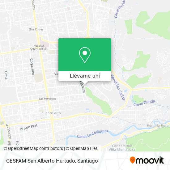 Mapa de CESFAM San Alberto Hurtado