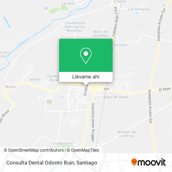 Mapa de Consulta Dental Odonto Buin