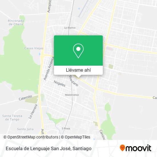 Mapa de Escuela de Lenguaje San José