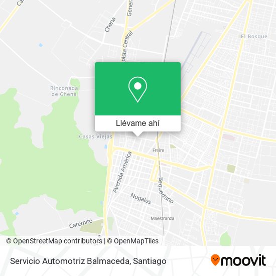 Mapa de Servicio Automotriz Balmaceda