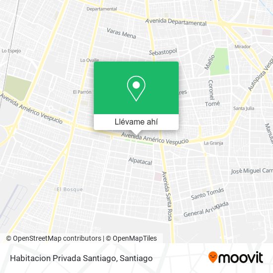 Mapa de Habitacion Privada Santiago
