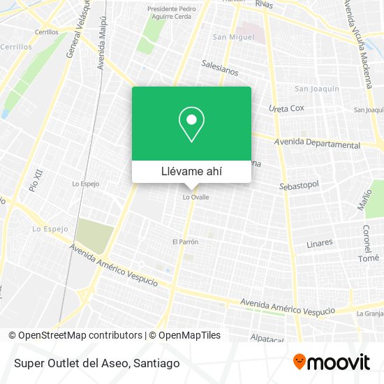 Mapa de Super Outlet del Aseo