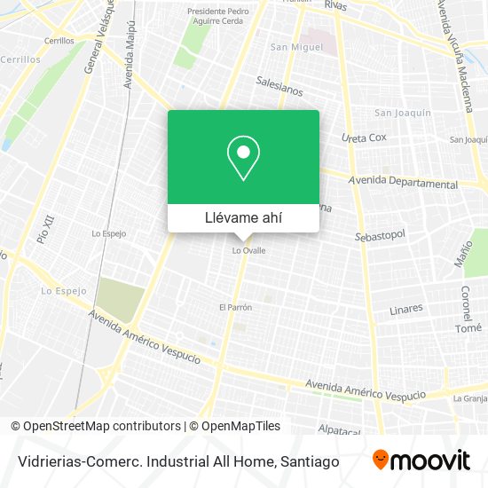 Mapa de Vidrierias-Comerc. Industrial All Home