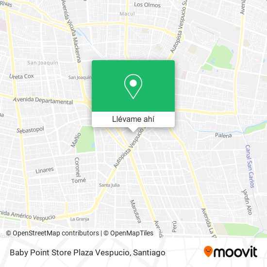 Mapa de Baby Point Store Plaza Vespucio