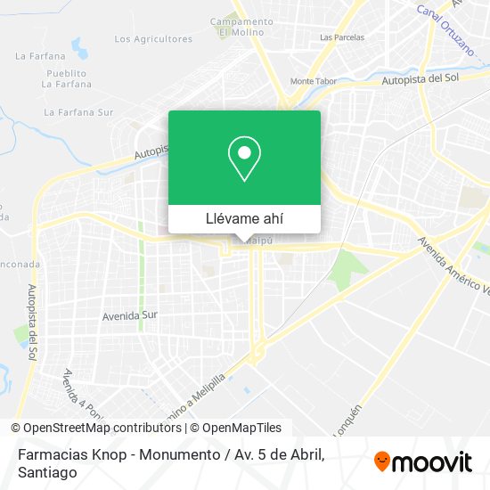 Mapa de Farmacias Knop - Monumento / Av. 5 de Abril