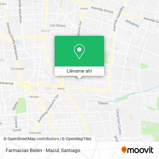 Mapa de Farmacias Belén - Macul