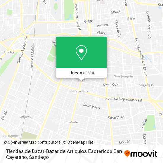 Mapa de Tiendas de Bazar-Bazar de Articulos Esotericos San Cayetano