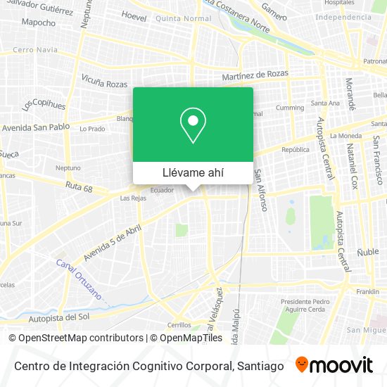 Mapa de Centro de Integración Cognitivo Corporal