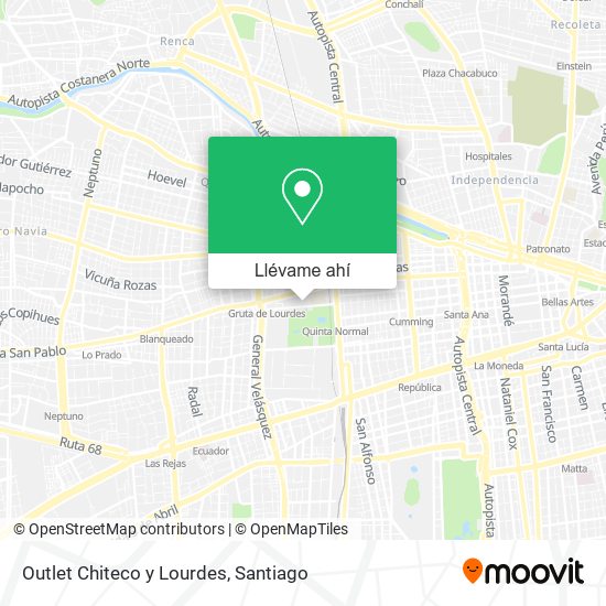 Mapa de Outlet Chiteco y Lourdes