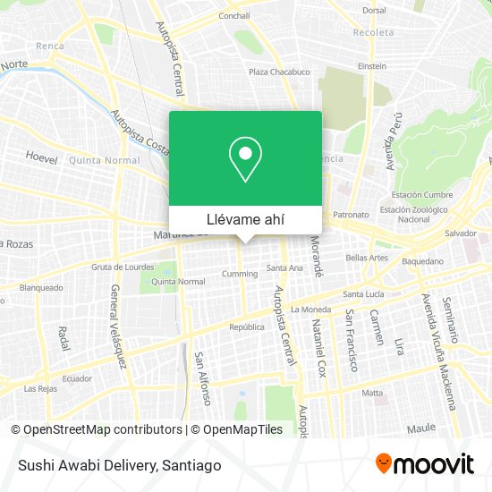 Mapa de Sushi Awabi Delivery