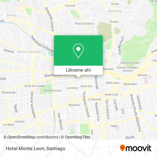 Mapa de Hotel Monte Leon