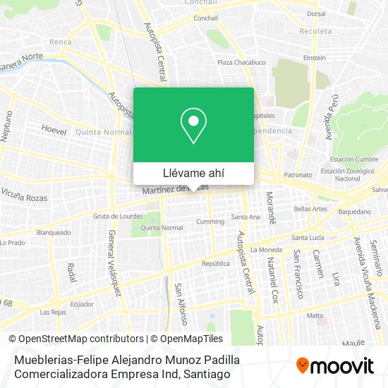 Mapa de Mueblerias-Felipe Alejandro Munoz Padilla Comercializadora Empresa Ind