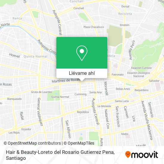 Mapa de Hair & Beauty-Loreto del Rosario Gutierrez Pena