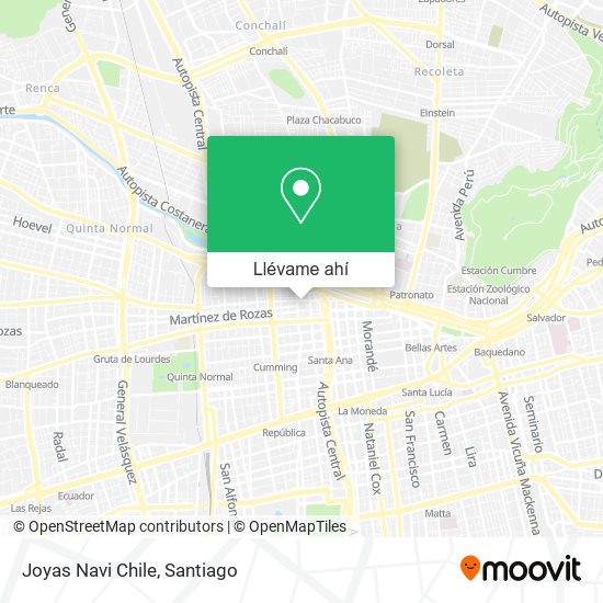 Mapa de Joyas Navi Chile