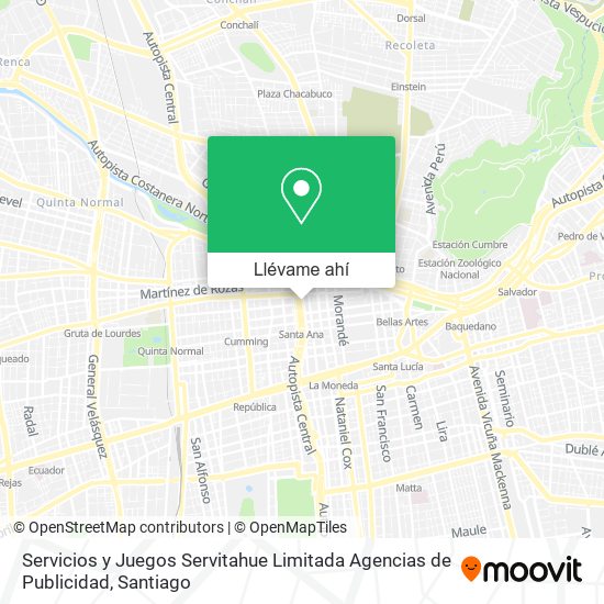 Mapa de Servicios y Juegos Servitahue Limitada Agencias de Publicidad