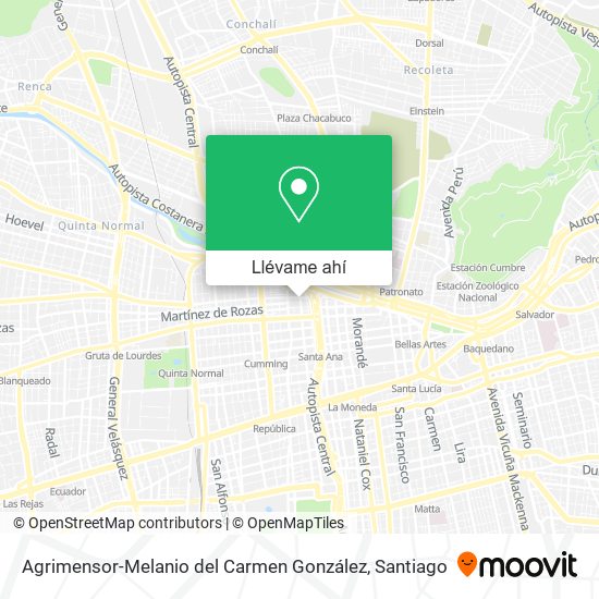 Mapa de Agrimensor-Melanio del Carmen González
