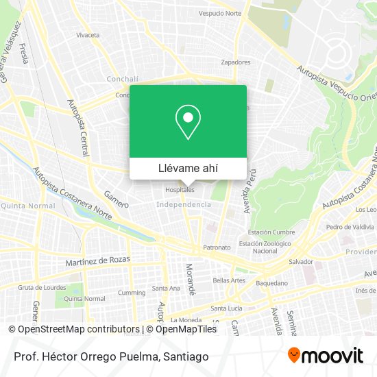 Mapa de Prof. Héctor Orrego Puelma