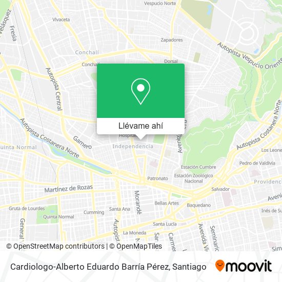 Mapa de Cardiologo-Alberto Eduardo Barría Pérez