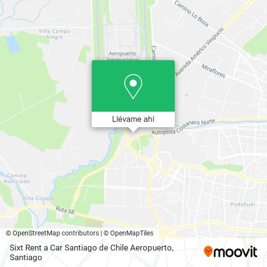 ¿Cómo llegar a Sixt Rent a Car Santiago de Chile Aeropuerto en Pudahuel