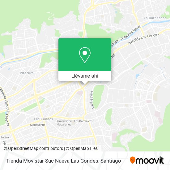 Mapa de Tienda Movistar Suc Nueva Las Condes