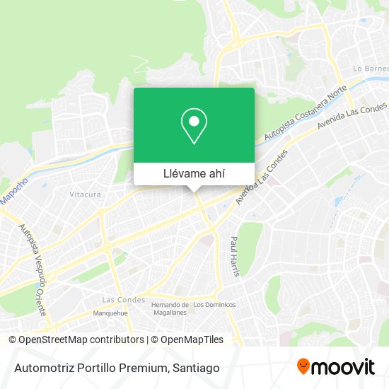 Mapa de Automotriz Portillo Premium