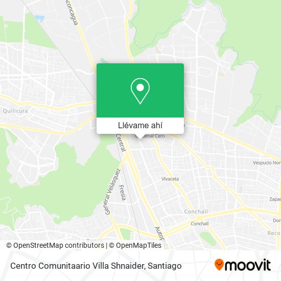 Mapa de Centro Comunitaario Villa Shnaider