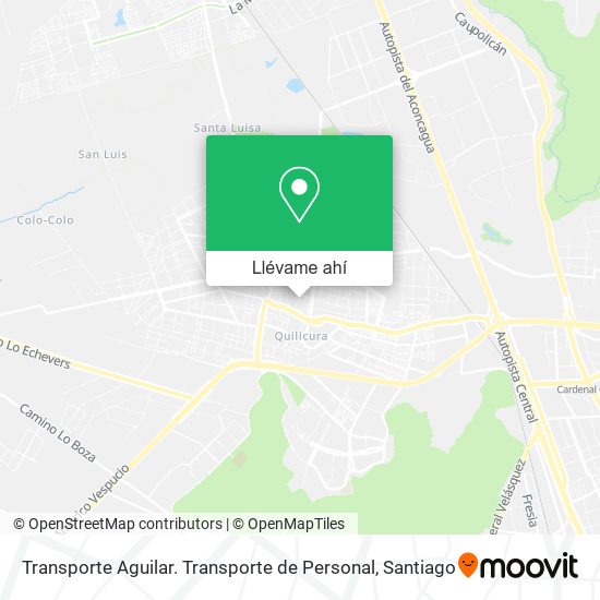 Mapa de Transporte Aguilar. Transporte de Personal