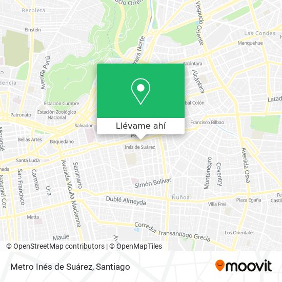 Mapa de Metro Inés de Suárez