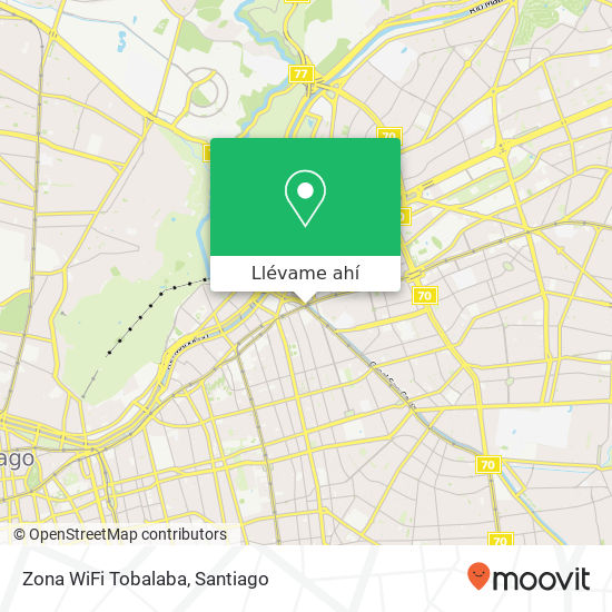Mapa de Zona WiFi Tobalaba