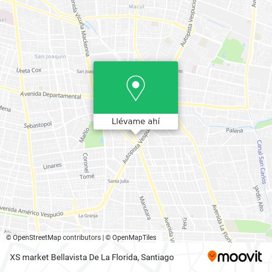 Mapa de XS market Bellavista De La Florida