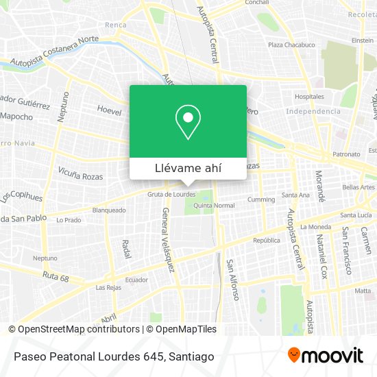 Mapa de Paseo Peatonal Lourdes 645