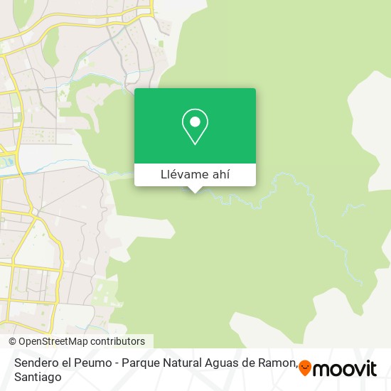 Mapa de Sendero el Peumo - Parque Natural Aguas de Ramon