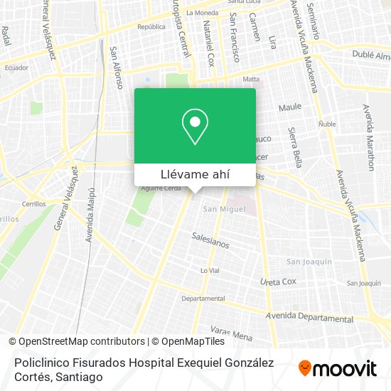 Mapa de Policlinico Fisurados Hospital Exequiel González Cortés
