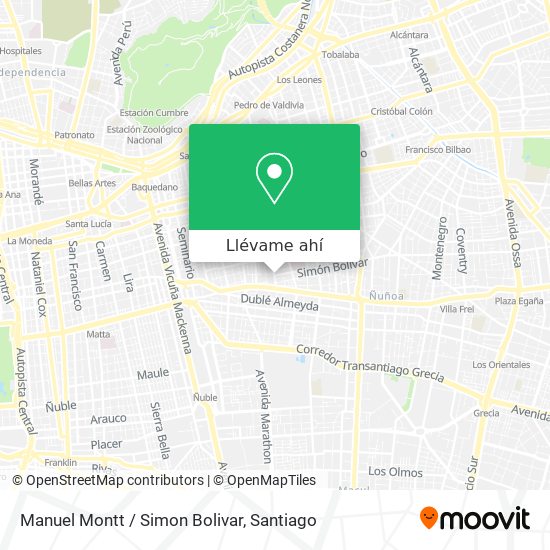 Mapa de Manuel Montt / Simon Bolivar