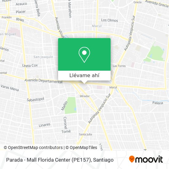 Mapa de Parada - Mall Florida Center (PE157)