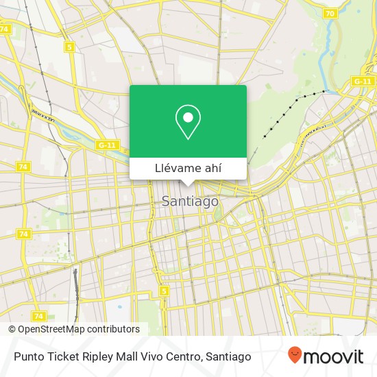 Mapa de Punto Ticket Ripley Mall Vivo Centro