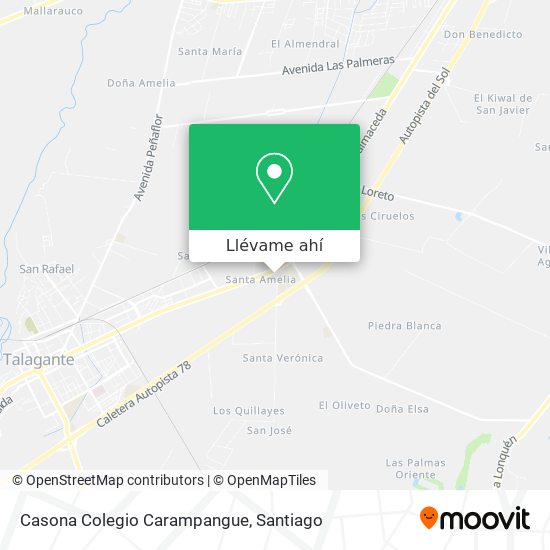 Mapa de Casona Colegio Carampangue