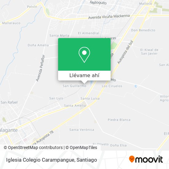 Mapa de Iglesia Colegio Carampangue