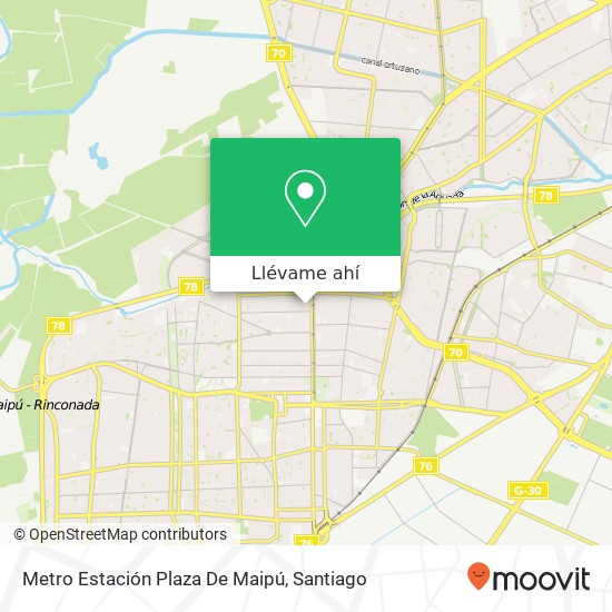 Mapa de Metro Estación Plaza De Maipú