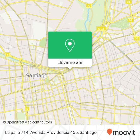 Mapa de La paila 714, Avenida Providencia 455