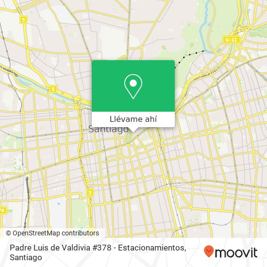 Mapa de Padre Luis de Valdivia #378 - Estacionamientos
