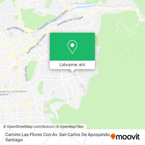 Mapa de Camino Las Flores Con Av. San Carlos De Apoquindo