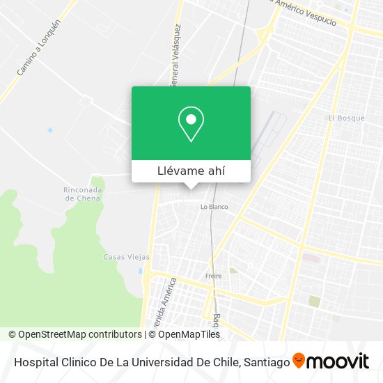 Mapa de Hospital Clinico De La Universidad De Chile
