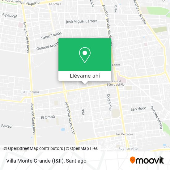 Mapa de Villa Monte Grande (I&II)