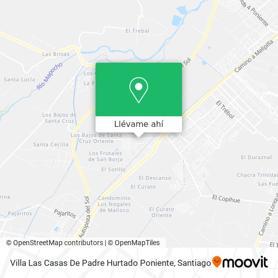 Mapa de Villa Las Casas De Padre Hurtado Poniente