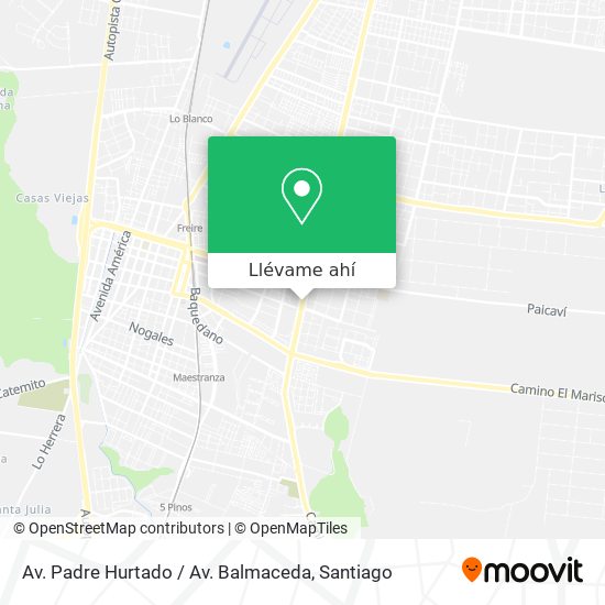 Mapa de Av. Padre Hurtado / Av. Balmaceda