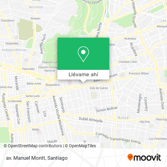 Mapa de av. Manuel Montt