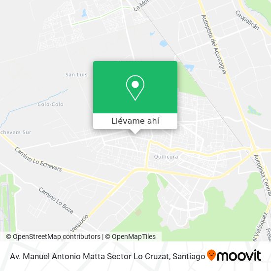 Mapa de Av. Manuel Antonio Matta Sector Lo Cruzat