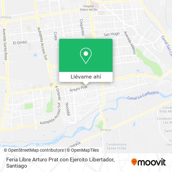 Mapa de Feria Libre Arturo Prat con Ejercito Libertador